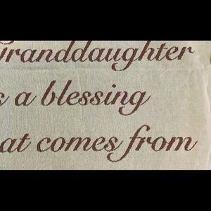 NWT Granddaughter throw